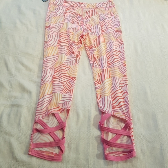 Ideology girls size XL 16 pink zebra stripe leggings - Picture 3 of 9